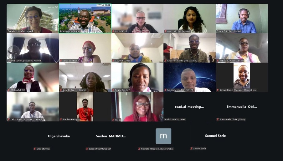 Screenshot of training participants